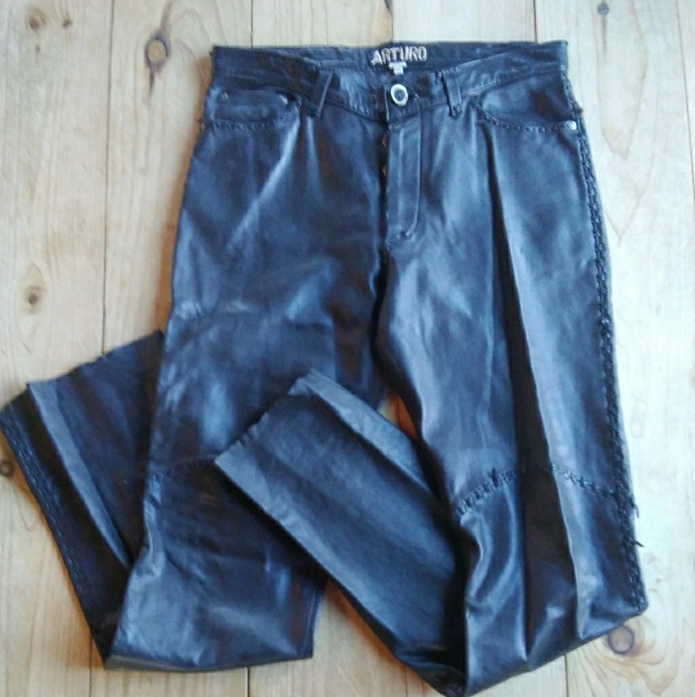 Men's Arturo leather jeans
